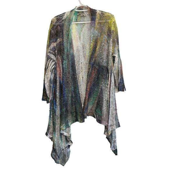 Jess & Jane mesh artsy kimono womenns 1X boho eclectic fairy grunge bohemian - Picture 1 of 7